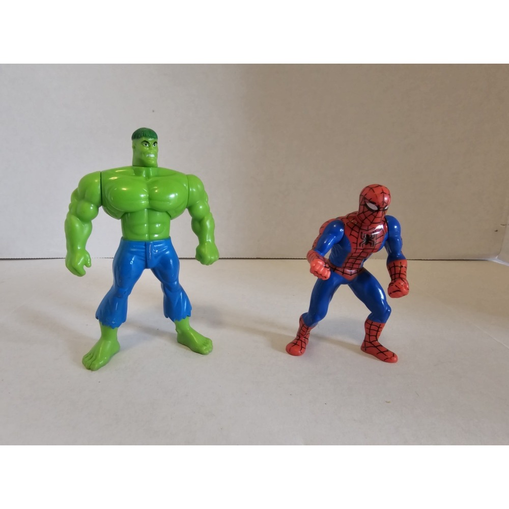 Marvel Hulk & Spider-Man Action Figures Lot 1996 Kids Toy‎ 5" 4"